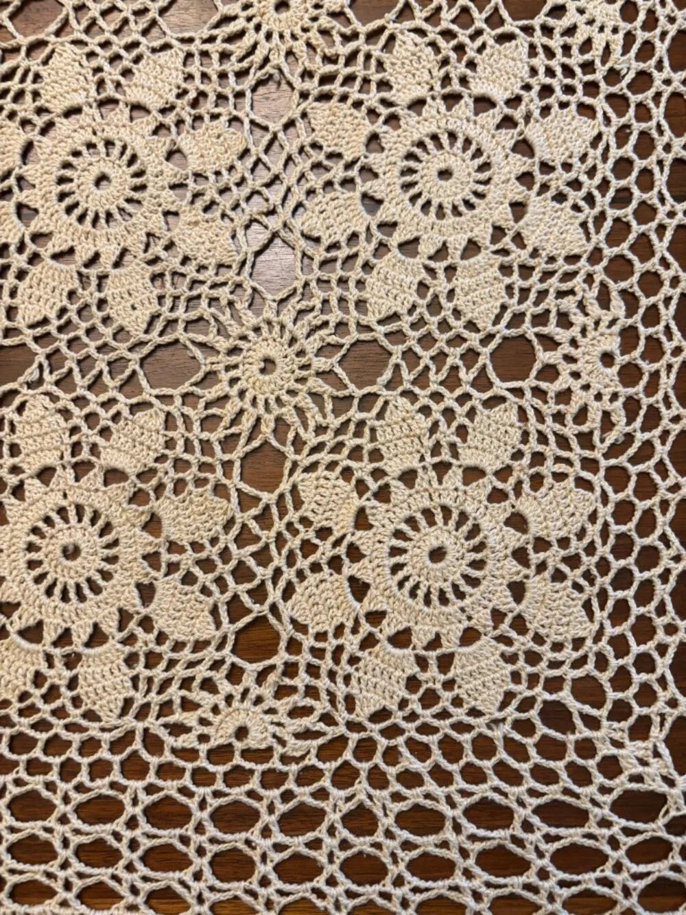 Vintage Crocheted Lace Tablecloth 73